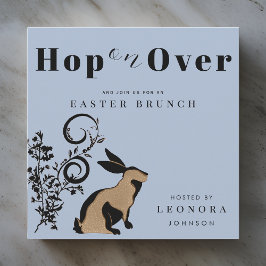 Hop auf über den modernen Bunny Oaster Brunch Einladung