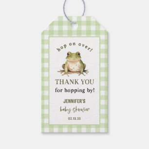Hop auf über Frog Theme Babydusche Geschenkanhänger