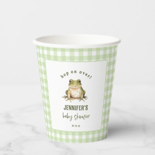 Hop auf über Frog Theme Babydusche Pappbecher