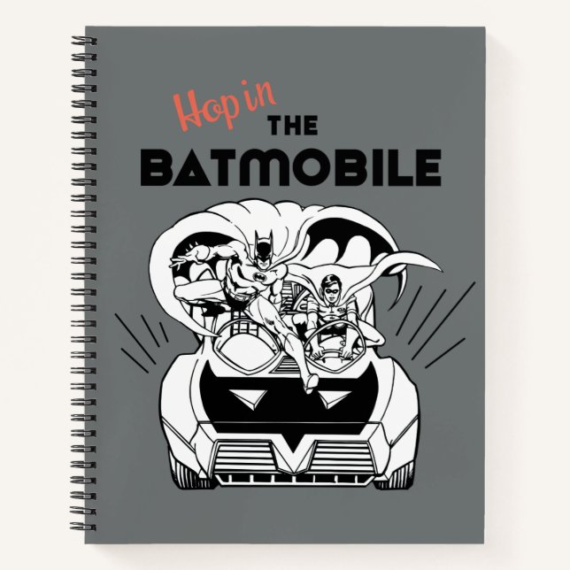 Hop in Batmobile Notizbuch (Vorderseite)