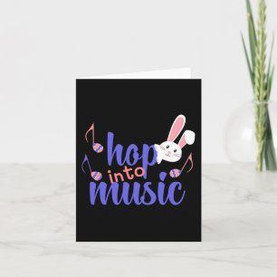 Hop in Musik Bunny Egg Musiker Ostern Frauen Kinde Karte