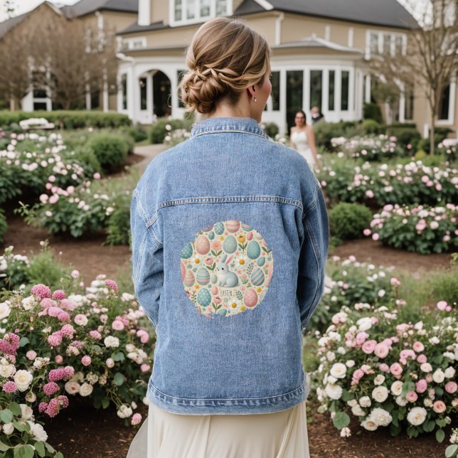 Hop in Ostern Jeansjacke (Hochzeit Rückseite)
