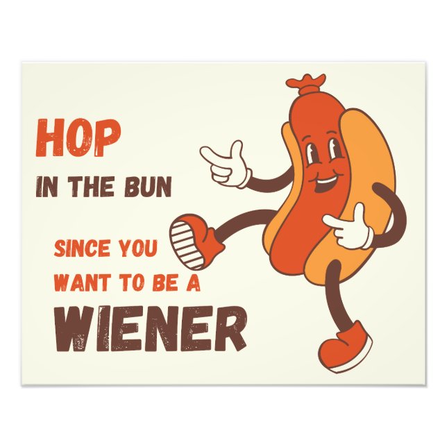 Hop in the Bun Da du Gewollt hast, eine Dackel zu  Fotodruck (Vorne)