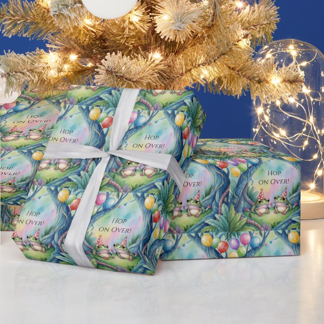 Hop On Over Birthday Party  Geschenkpapier (Feiertage)