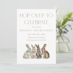 Hop Over Bunny Geburtstag Einladung