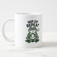 Hop Sip Wiederholen Lustiges Frosch-Kaffeedesign