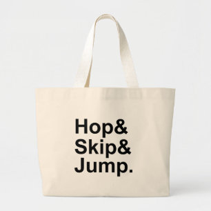 Hop Skip Jump Kurze Distanz Idiom Aktivität Jumbo Stoffbeutel