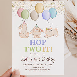 Hop Two It Oster 2. Geburtstag Einladung