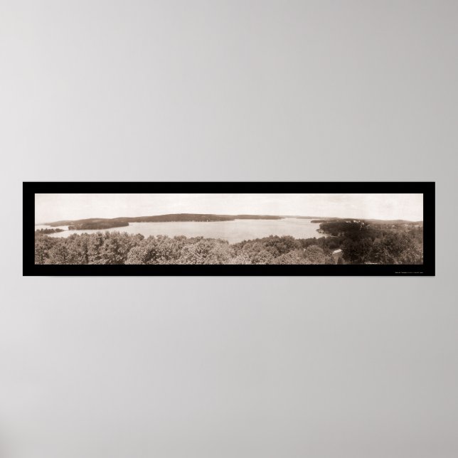 Hopatcong-See, NJ-Foto 1909 Poster (Vorne)