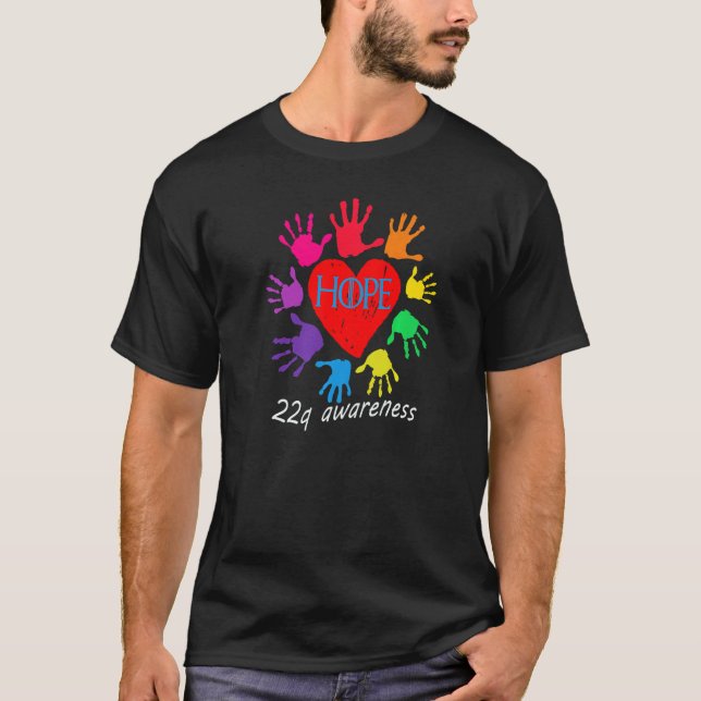 HOPE 22q Bewusstsein , DiGeorge-Syndrom ,lustige D T-Shirt (Vorderseite)