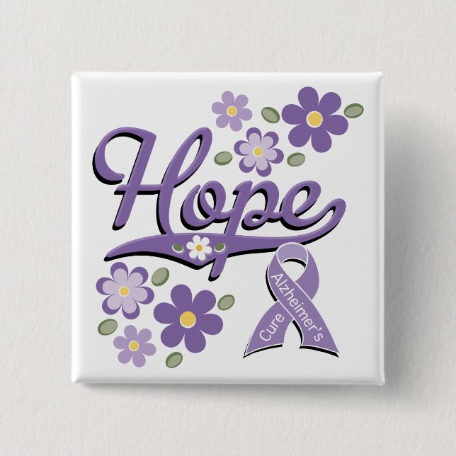 Hope Alzheimer's Awareness Button (Vorderseite)