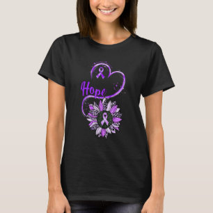 Hope Alzheimer's Awareness Lila Ribbon Sonnenblume T-Shirt