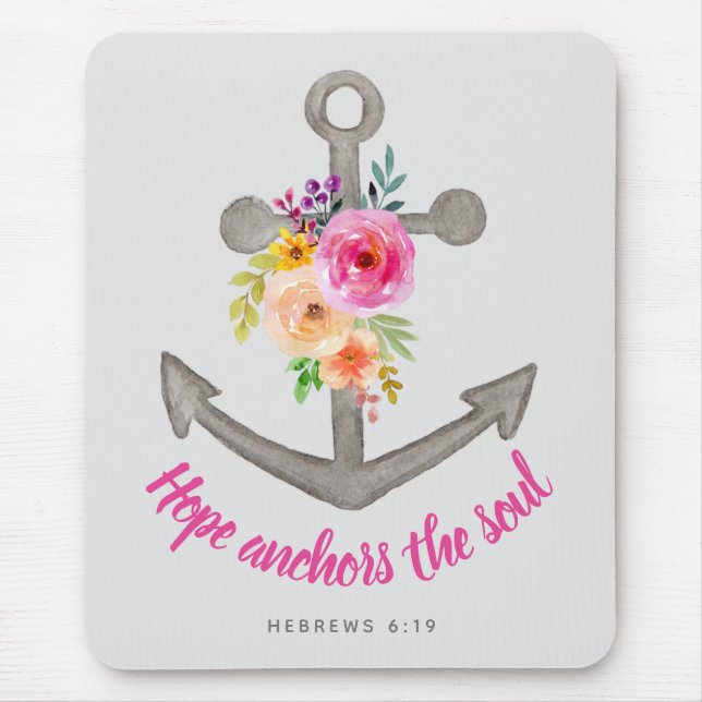 Hope Anchors The Soul Bible Verse Mouse Pad Mousepad (Vorne)