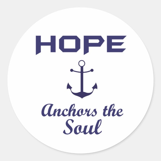 Hope Anchors the Soul Stickers (Vorderseite)