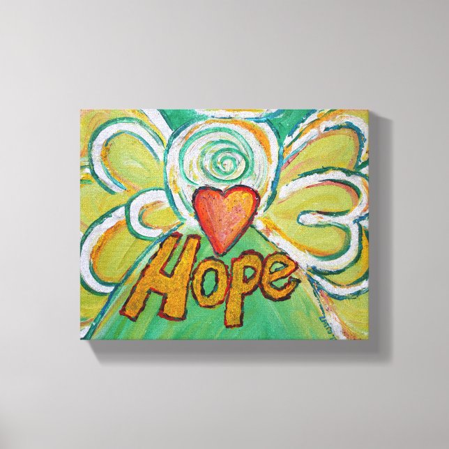Hope Angel Word Art Peinture Toile Enveloppé (Recto)