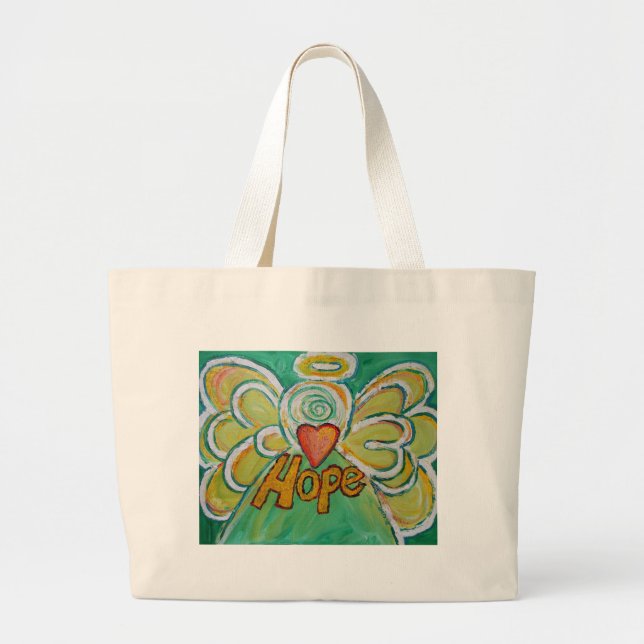 Hope Angel Word Art Toag Jumbo Stoffbeutel (Vorne)