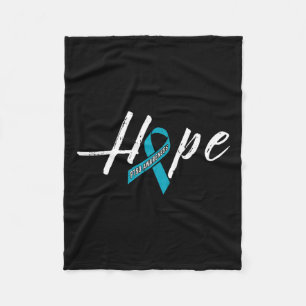 Hope Aquamarin Ribbon Ptsd Aufklärungsoutfit Gesch Fleecedecke