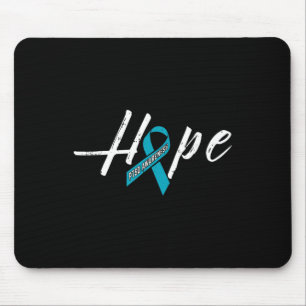 Hope Aquamarin Ribbon Ptsd Aufklärungsoutfit Gesch Mousepad