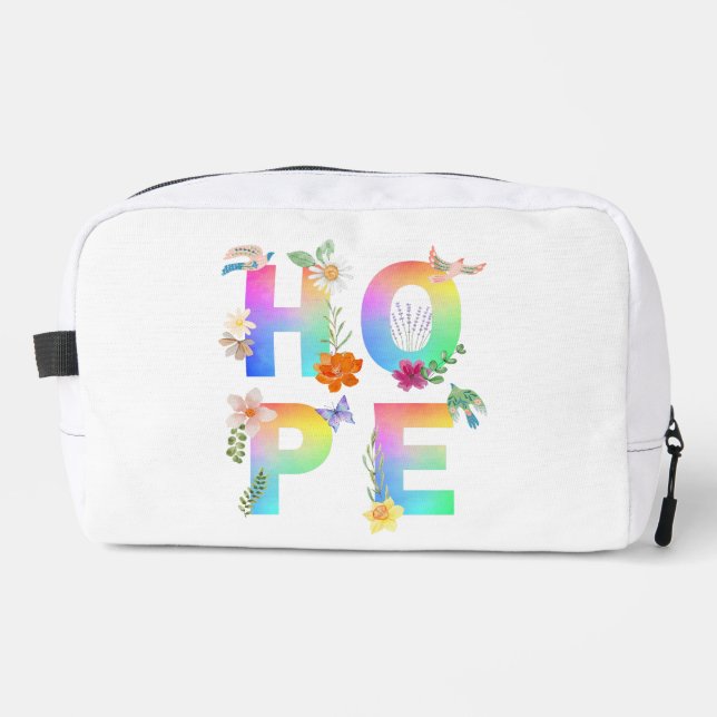 Hope Artistic Positive Motivierend Inspiration Waschbeutel (Vorderseite)