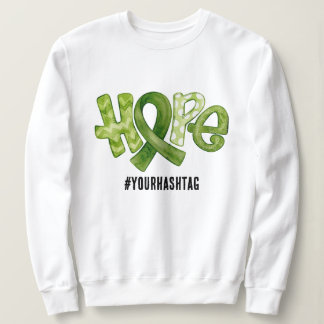 Hope Awareness Ribbon Personalized Hashtag Sweatshirt