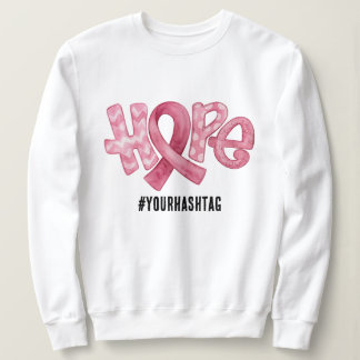 Hope Awareness Ribbon Personalized Hashtag Sweatshirt