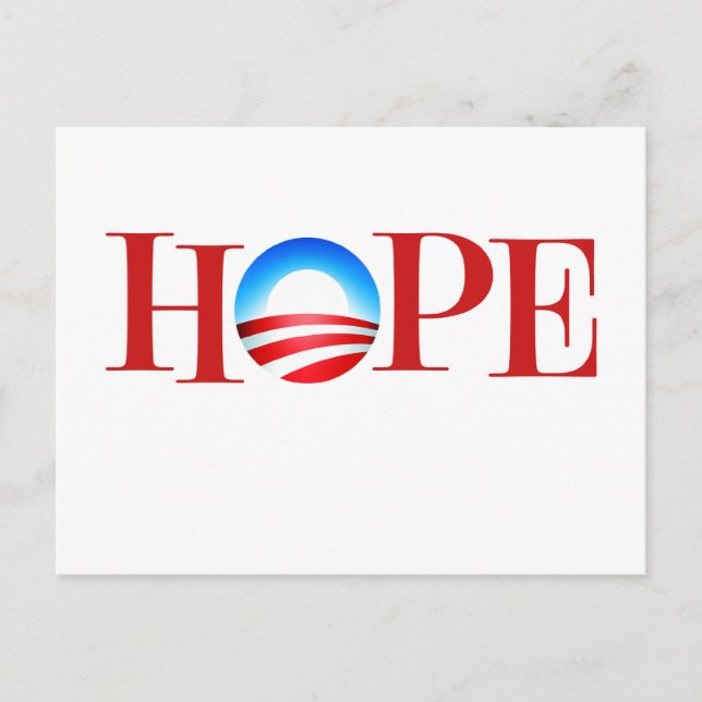 HOPE Barrack Obama Postkarte (Vorderseite)