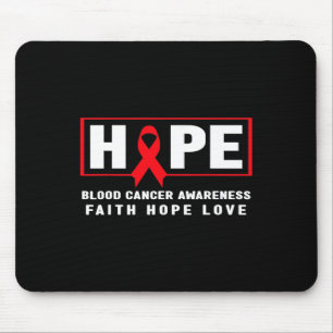 Hope Blood Cancer - Red Ribbon Blood Cancer Awaren Mousepad