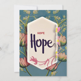 Hope Blooms - Elegant Floral Typography  Einladung