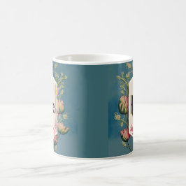 Hope Blooms - Elegant Floral Typography  Kaffeetasse