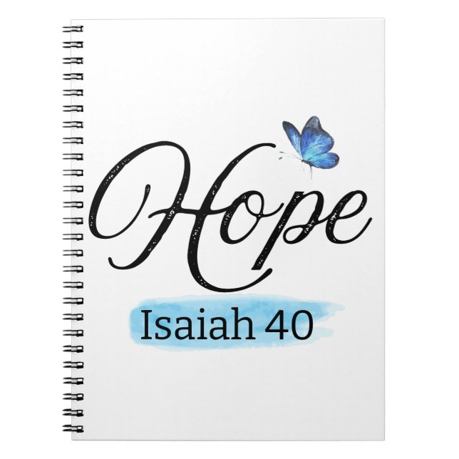 Hope Blue Butterfly Notizblock (Vorderseite)