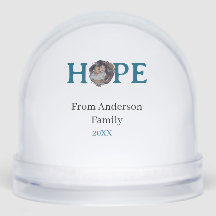 Hope blue holidays bold letter kids photo name yea