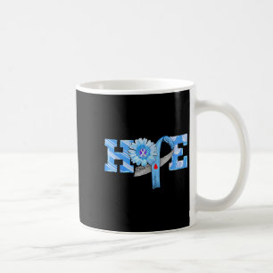 Hope Blue Ribbon Sonnenblume T1d Diabetes Bewussts Kaffeetasse