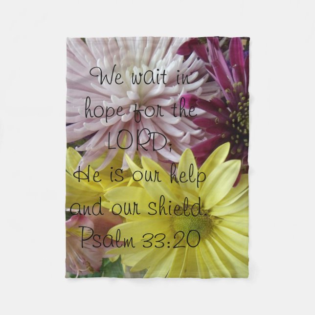 Hope Bouquet / Psalmen Fleecedecke (Vorderseite)