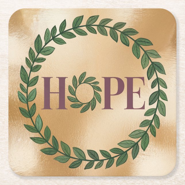 Hope Burgundy Gold Untersetzer Set (Vorderseite)
