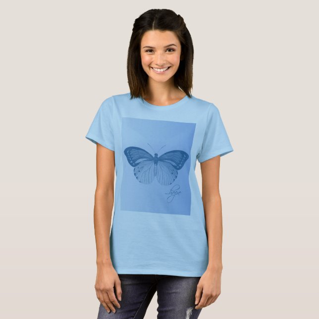 Hope Butterfly Blue T-Shirt (Vorne ganz)
