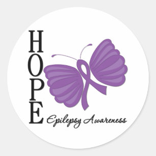 Hope Butterfly Epilepsy Runder Aufkleber