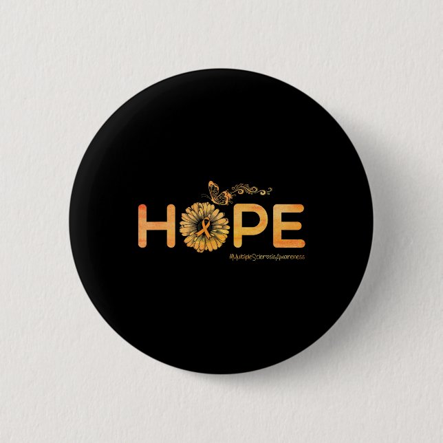 Hope Butterfly Multiple Sklerose Sensibilisierung  Button (Vorderseite)