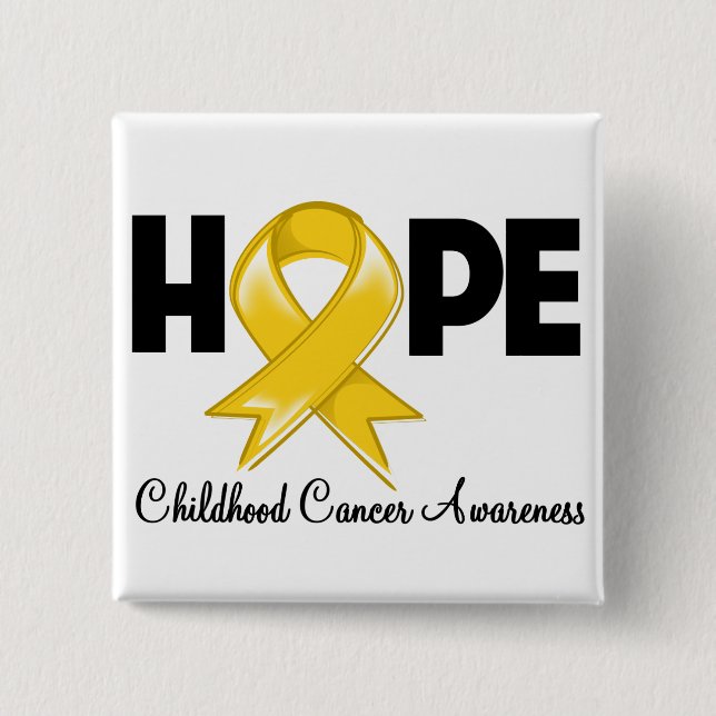 Hope Childhood Cancer Awareness Button (Vorderseite)