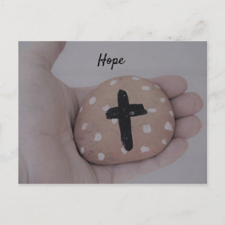 Hope cross polka dot postkarte