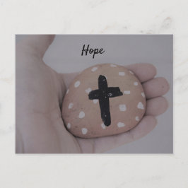 Hope cross polka dot postkarte