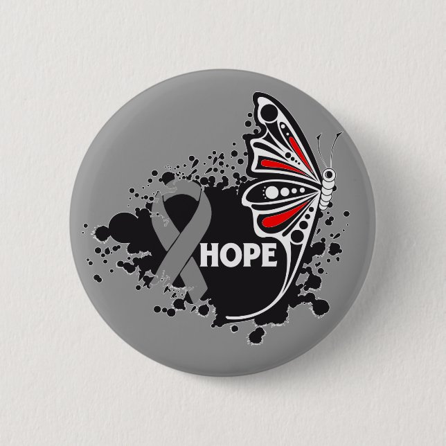 Hope Diabetes Butterfly Button (Vorderseite)