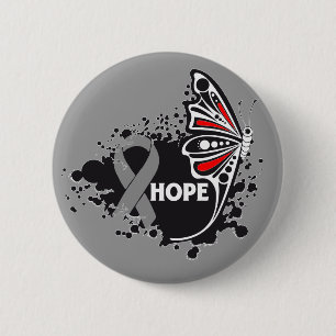 Hope Diabetes Butterfly Button