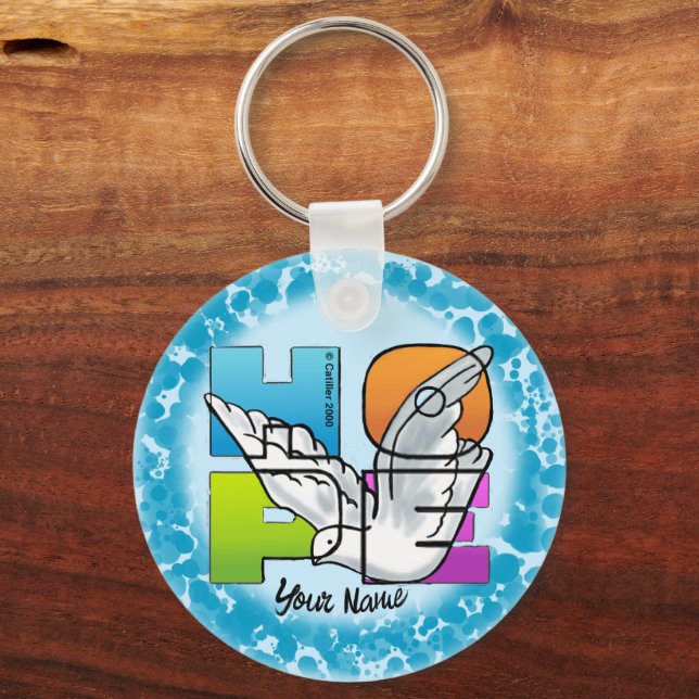 Hope Dove Christlich Schlüsselanhänger (Vorderseite)
