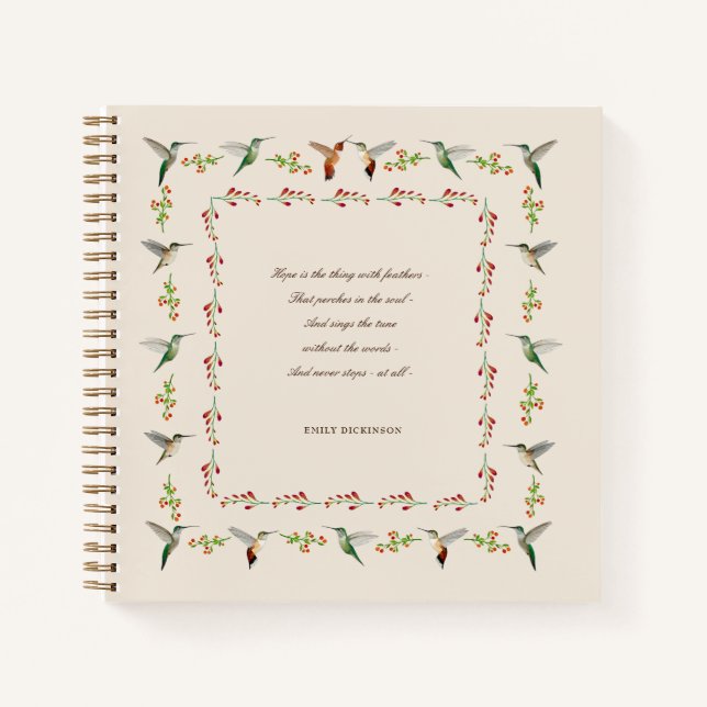 Hope Emily Dickinson Notizbuch (Vorderseite)