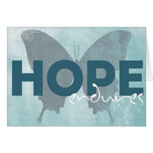 "Hope Enprocedures" Schöne Blue Butterfly Card
