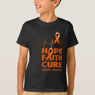 Hope Faith Cure - Leukämie Bewusstsein T-Shirt
