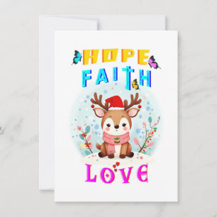 Hope Faith Liebe Dankeskarte
