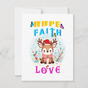 Hope Faith Liebe Dankeskarte