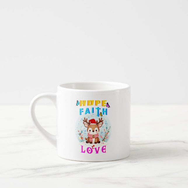 Hope Faith Liebe Espressotasse (Links)