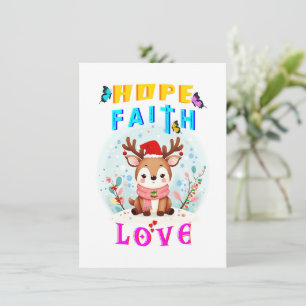 Hope Faith Liebe Feiertagskarte